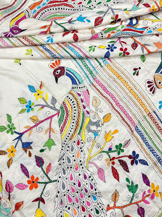 PEACOCK Kanthawork Saree