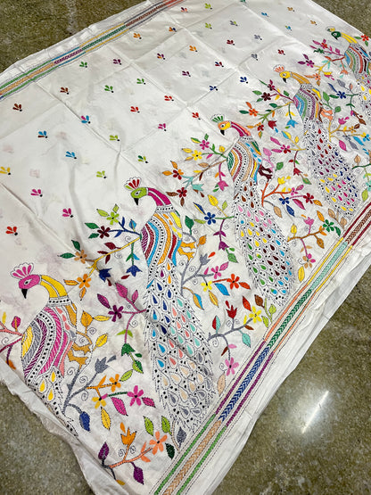 PEACOCK Kanthawork Saree