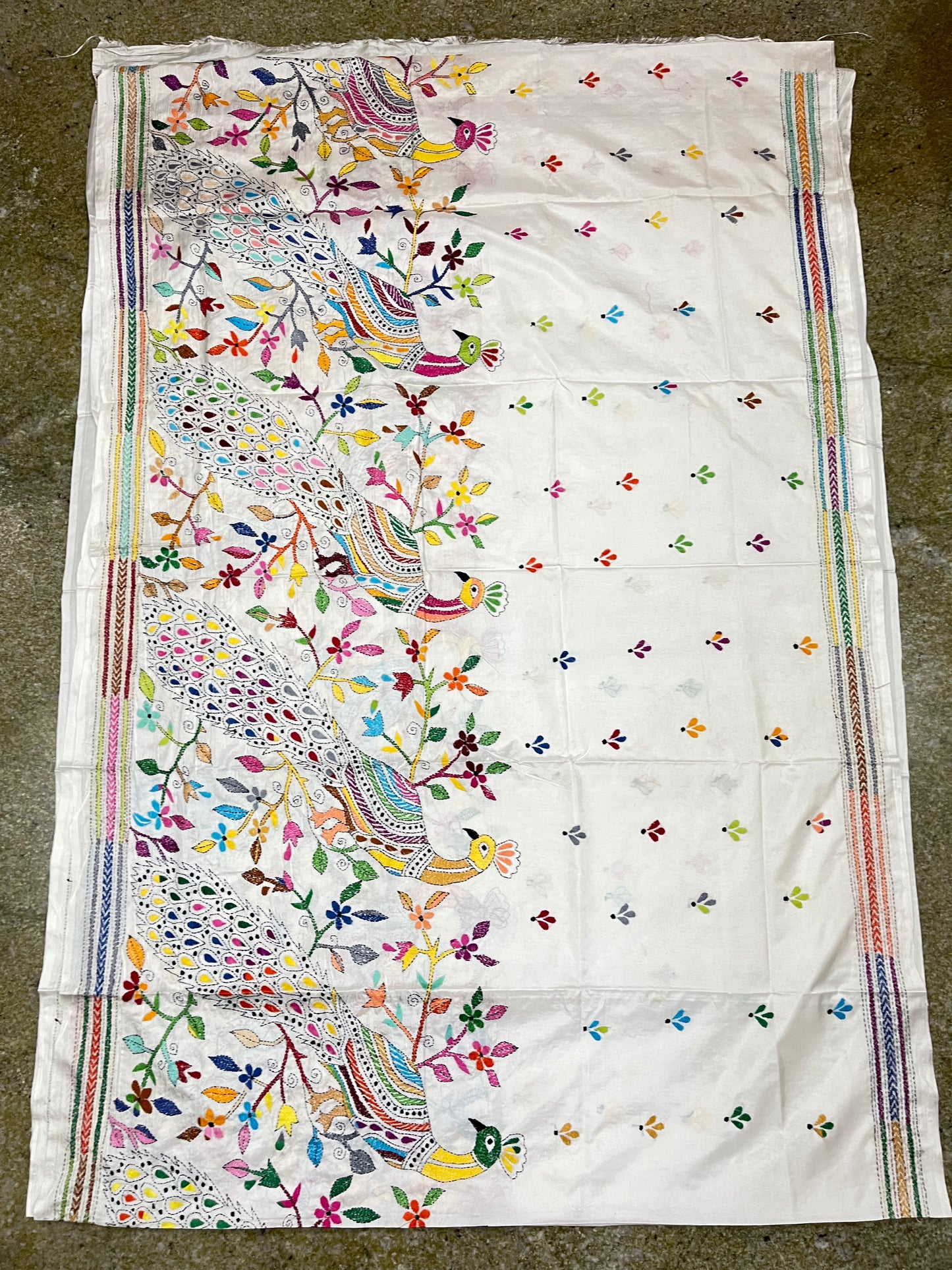 PEACOCK Kanthawork Saree