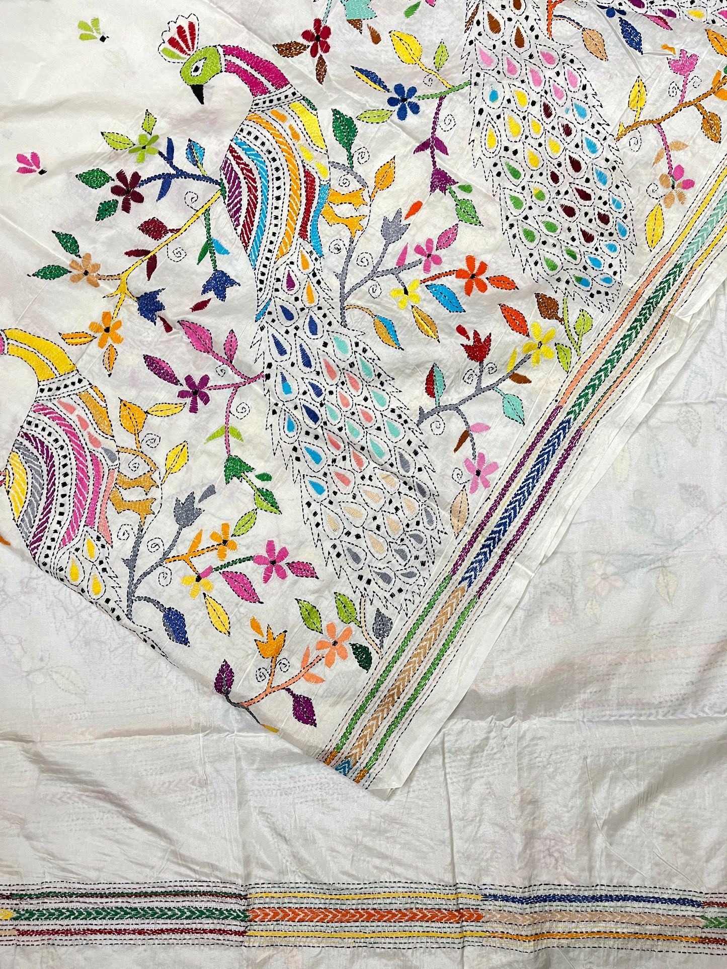 PEACOCK Kanthawork Saree