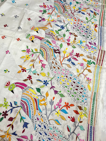 PEACOCK Kanthawork Saree