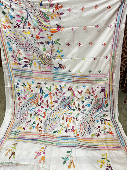 PEACOCK Kanthawork Saree