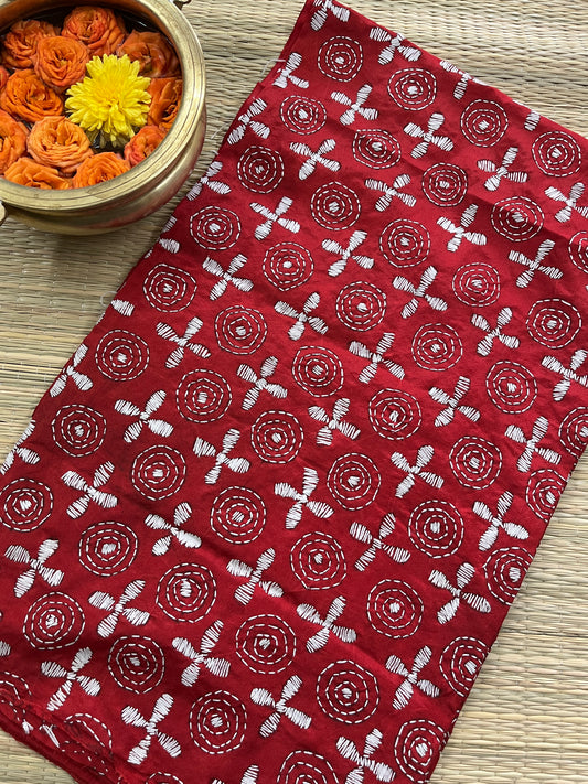 SKABP52 Art Silk Allover Kanthawork Blouse Piece