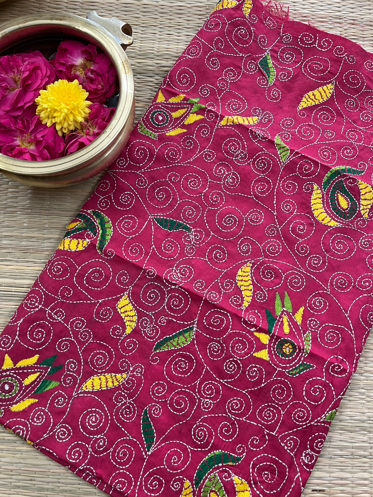 SKABP54 Art Silk Kanthawork Blouse Piece