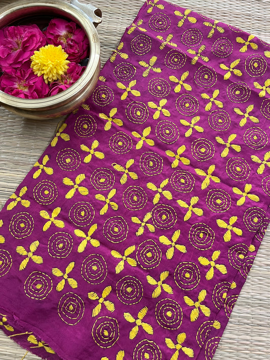 SKABP58 Art Silk Allover Kanthawork Blouse Piece