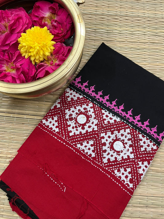 DKUBP19 Dual Color Kutchwork Blouse Piece