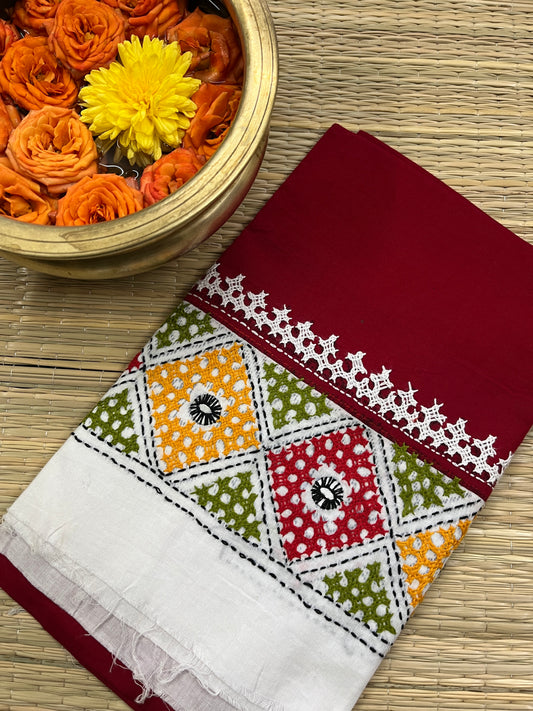 DKUBP34 Dual Color Kutchwork Blouse Piece