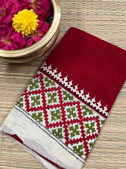 DKUBP38 Dual Color Kutchwork Blouse Piece