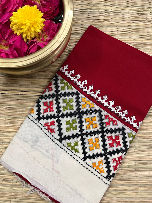 DKUBP43 Dual Color Kutchwork Blouse Piece
