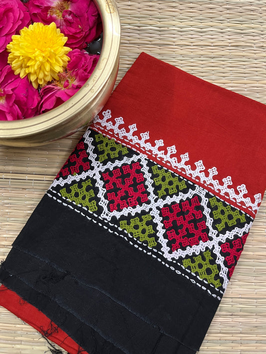 DKUBP50 Dual Color Kutchwork Blouse Piece