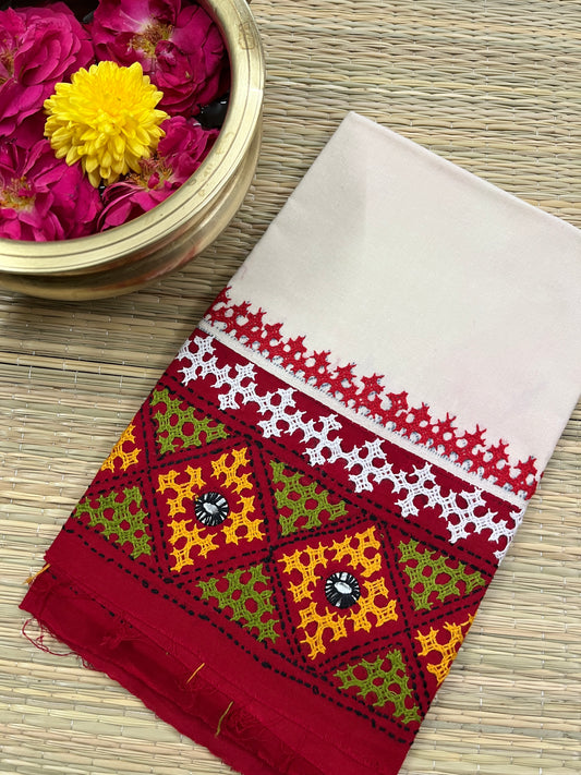 DKUBP51 Dual Color Kutchwork Blouse Piece
