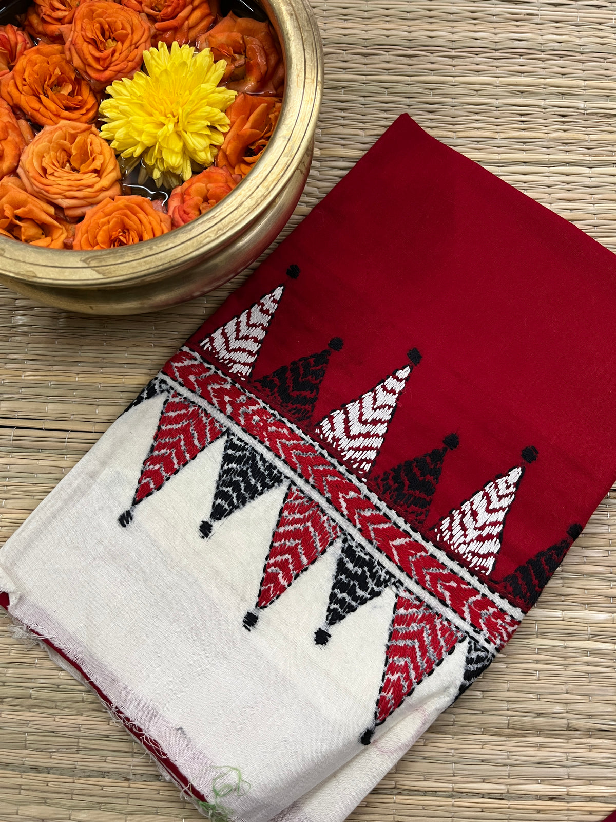DKABP55 Dual Color Kanthawork Blouse Piece