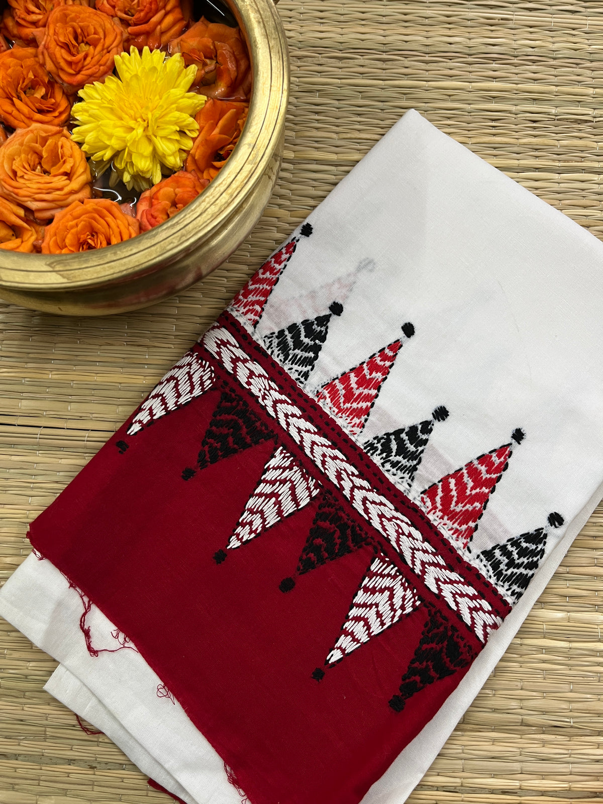 DKABP58 Dual Color Kanthawork Blouse Piece