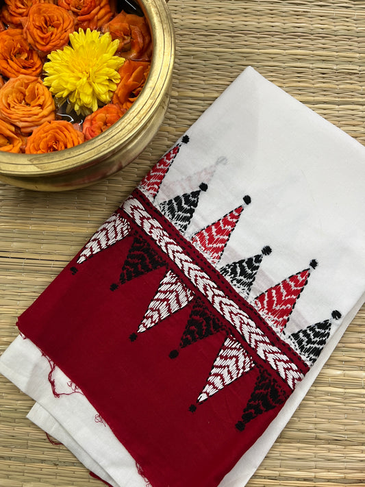 DKABP58 Dual Color Kanthawork Blouse Piece