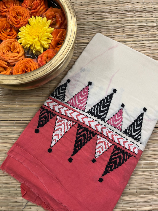 DKABP60 Dual Color Kanthawork Blouse Piece