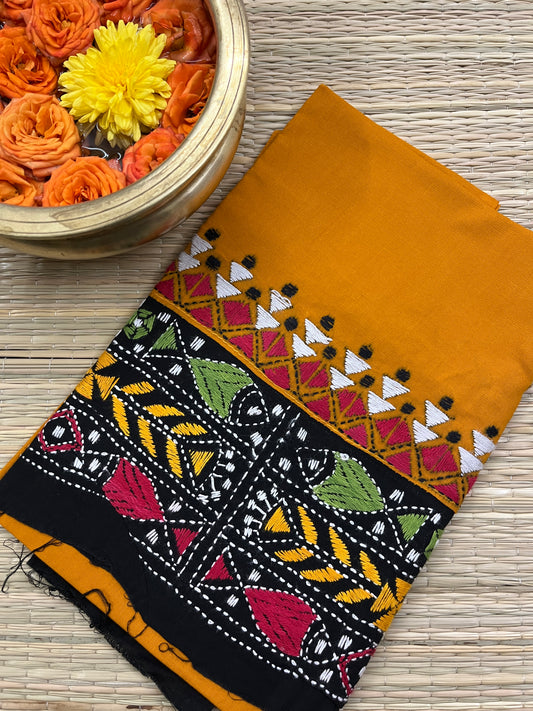 DKABP72 Dual Color Kanthawork Blouse Piece