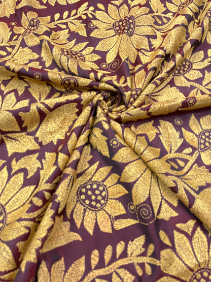 SUNFLOWER Kanthawork Saree