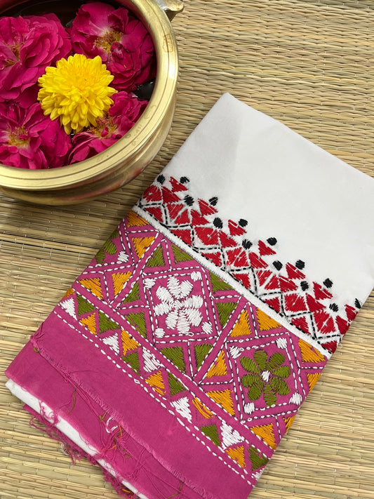 DKABP83 Dual Color Kanthawork Blouse Piece