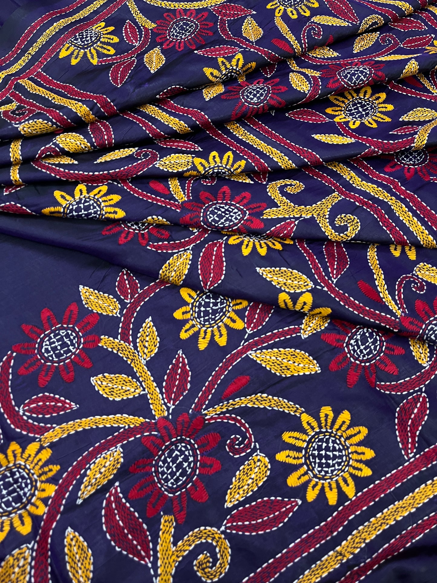 FLORAL Kanthawork Saree