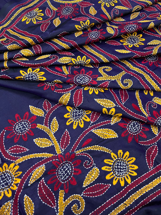 FLORAL Kanthawork Saree