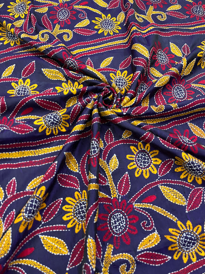 FLORAL Kanthawork Saree