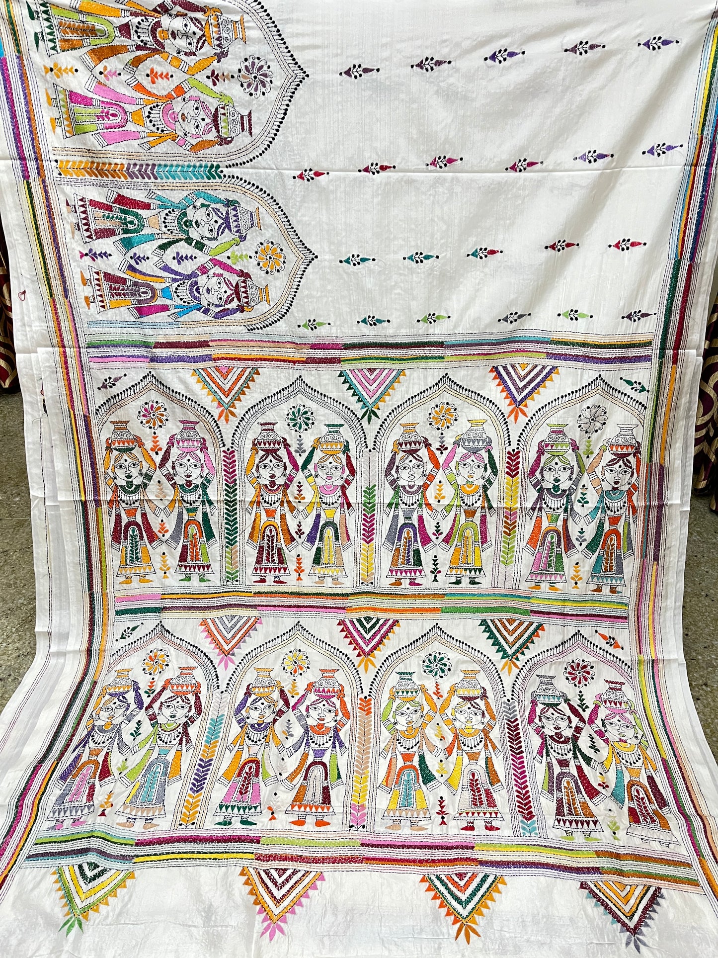 VILLAGE THEME Kanthawork Saree