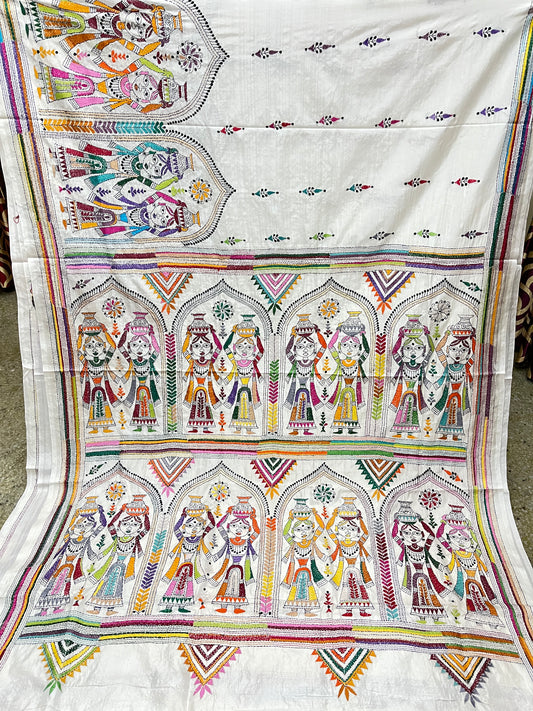 VILLAGE THEME Kanthawork Saree