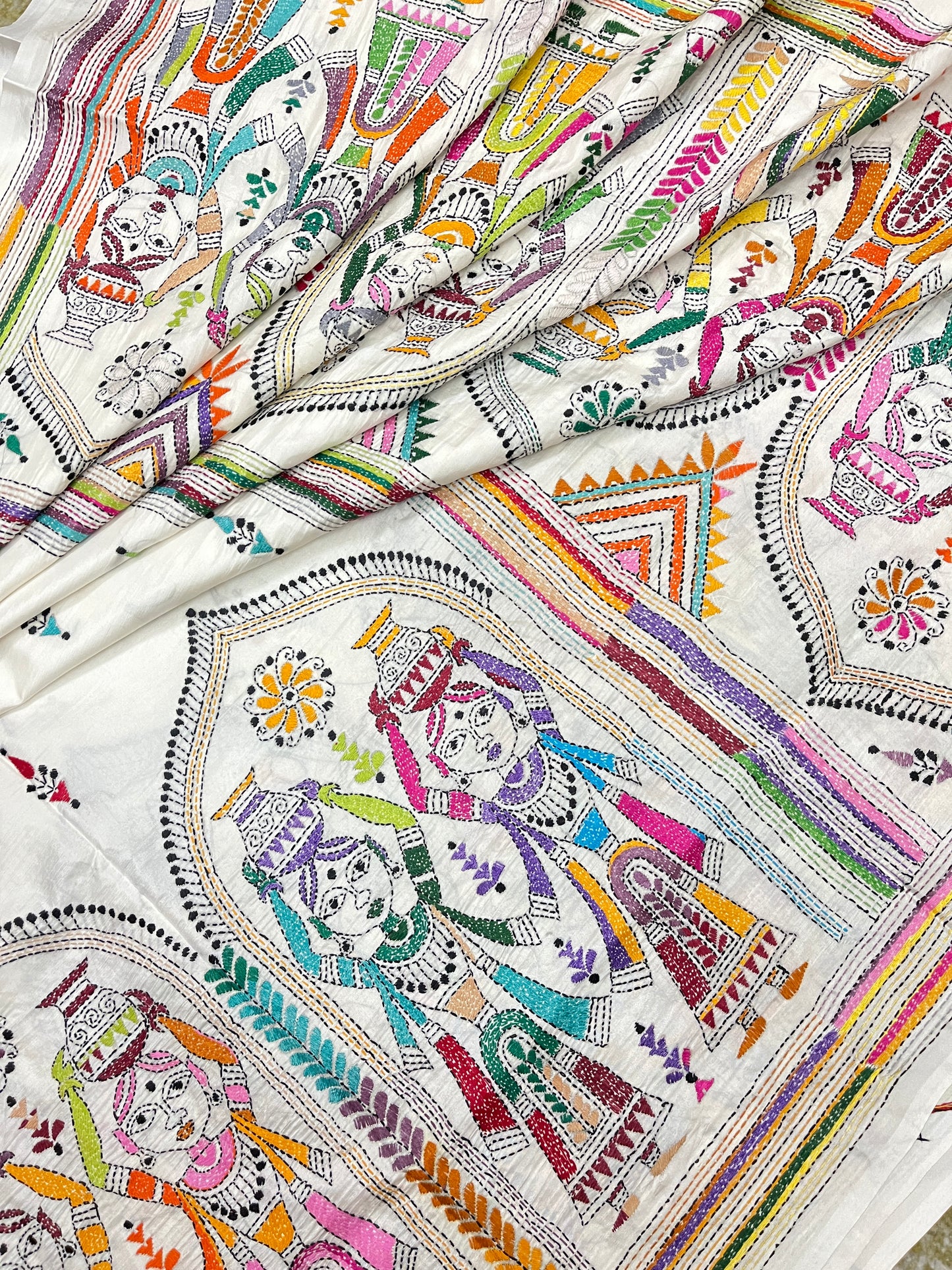 VILLAGE THEME Kanthawork Saree
