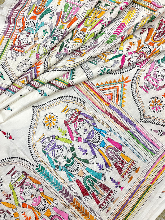 VILLAGE THEME Kanthawork Saree