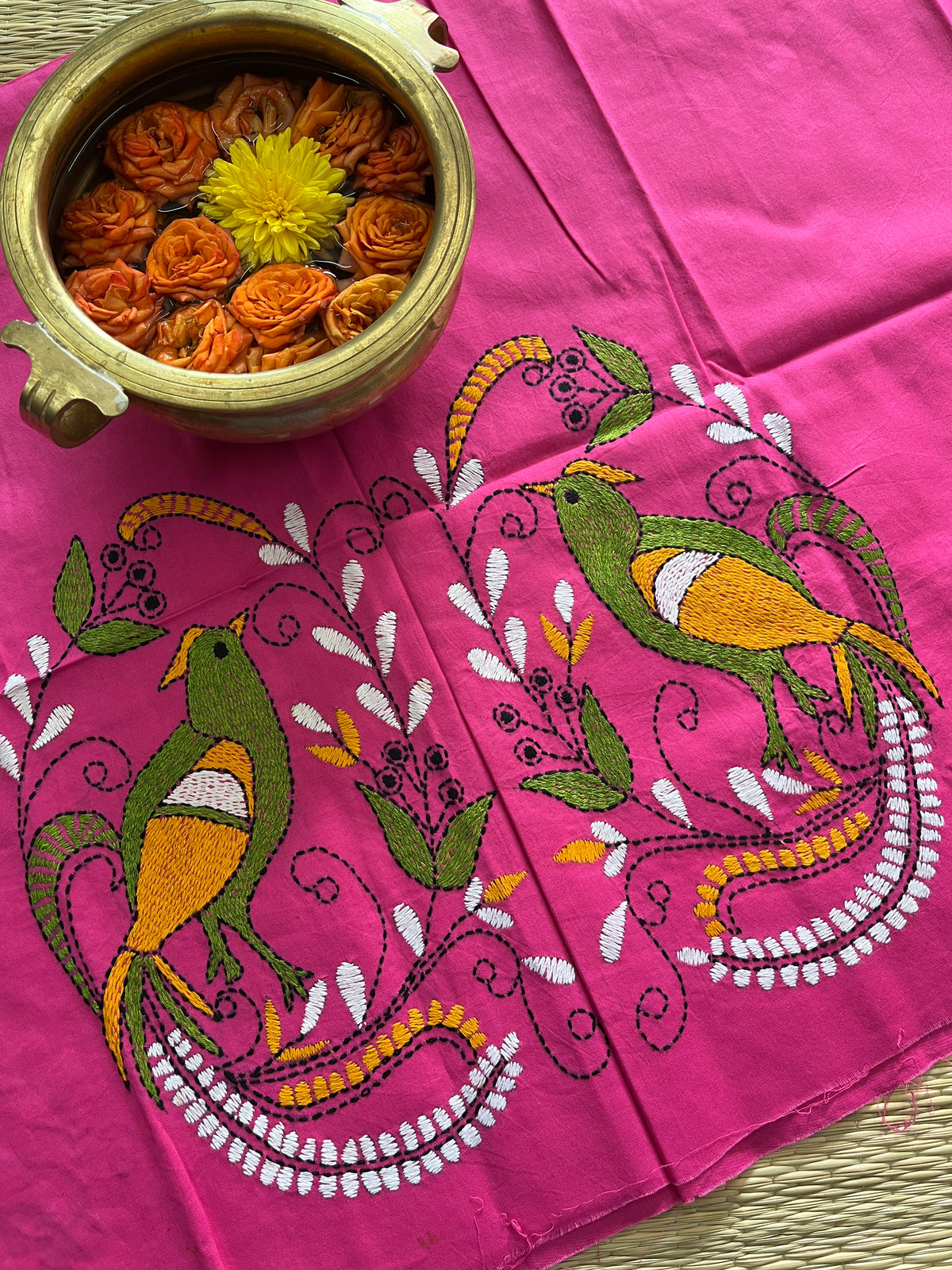 DKBP56 Designer Kanthawork Blouse Piece