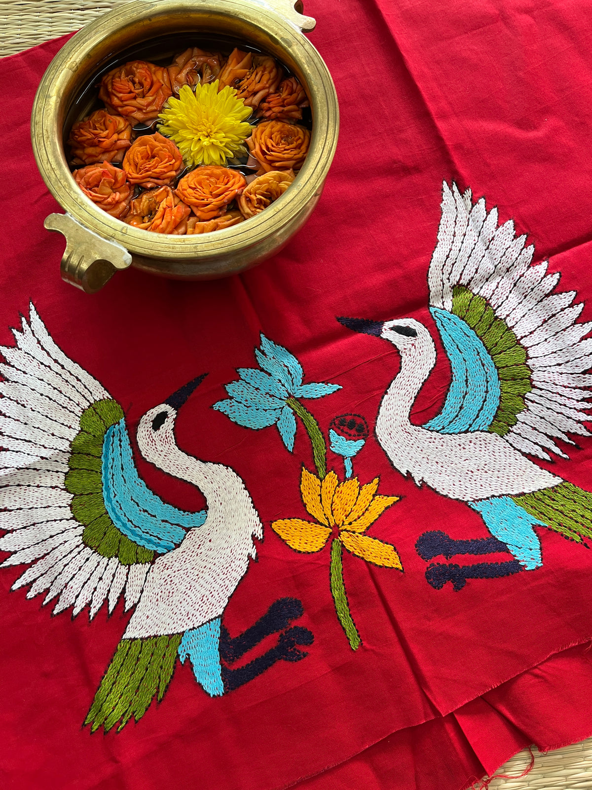 DKBP57 Designer Kanthawork Blouse Piece