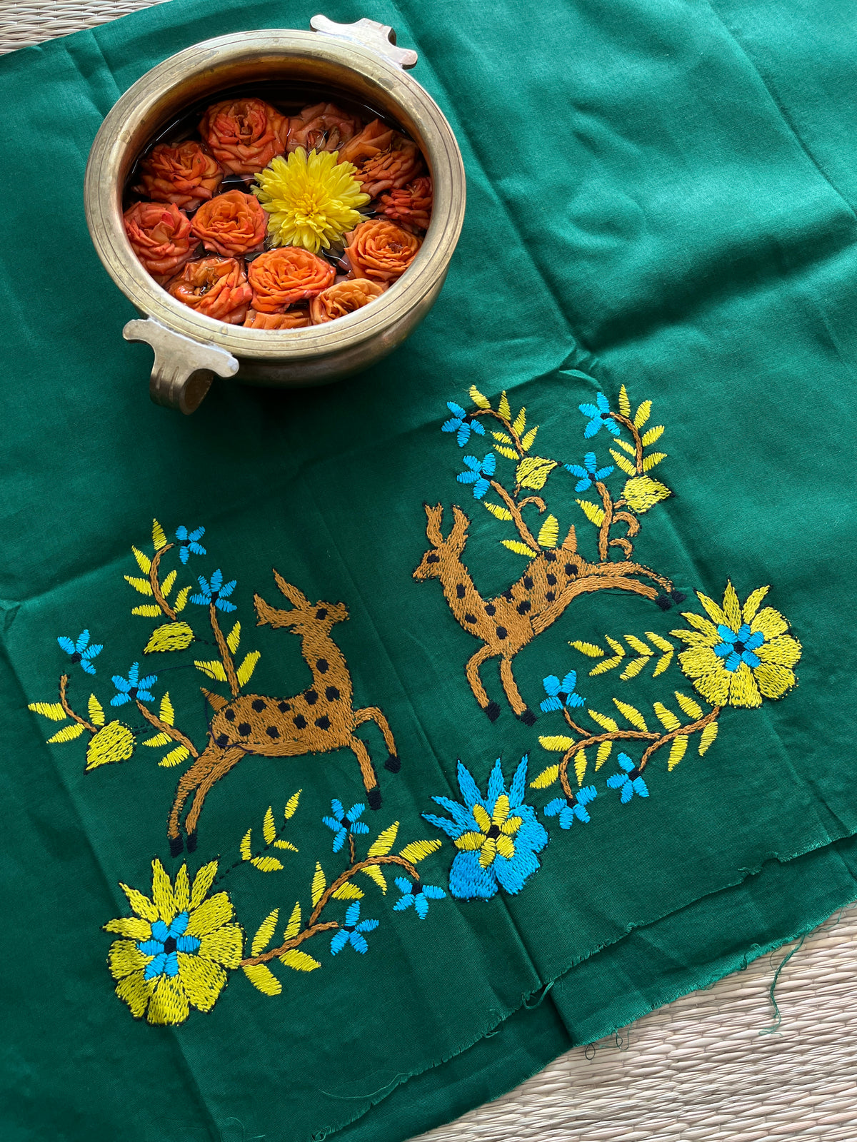 DKBP97 Designer Kanthawork Blouse Piece