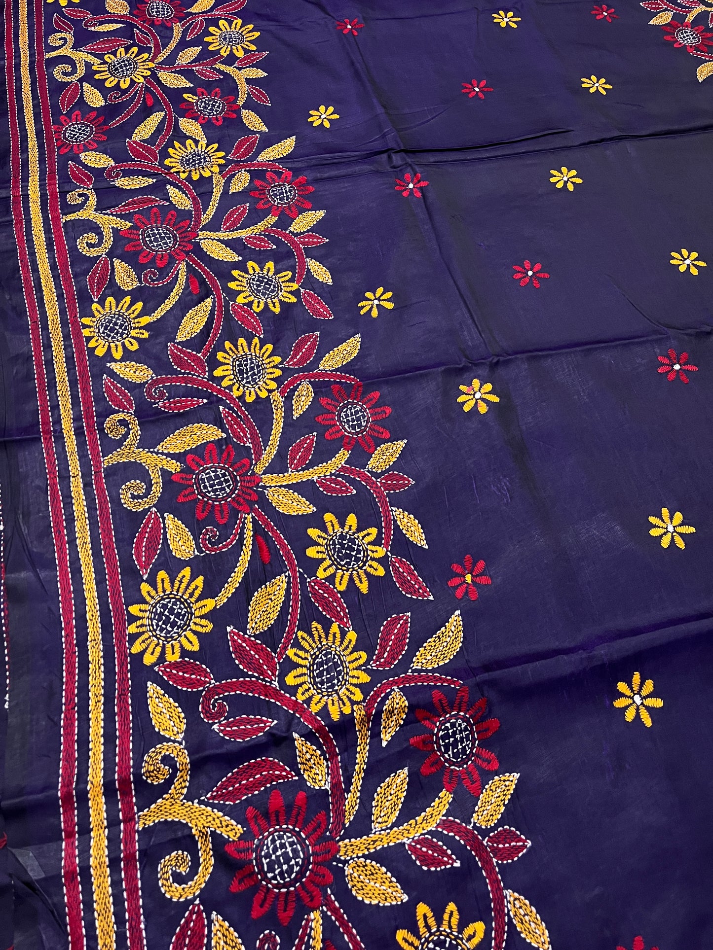 FLORAL Kanthawork Saree