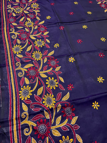 FLORAL Kanthawork Saree