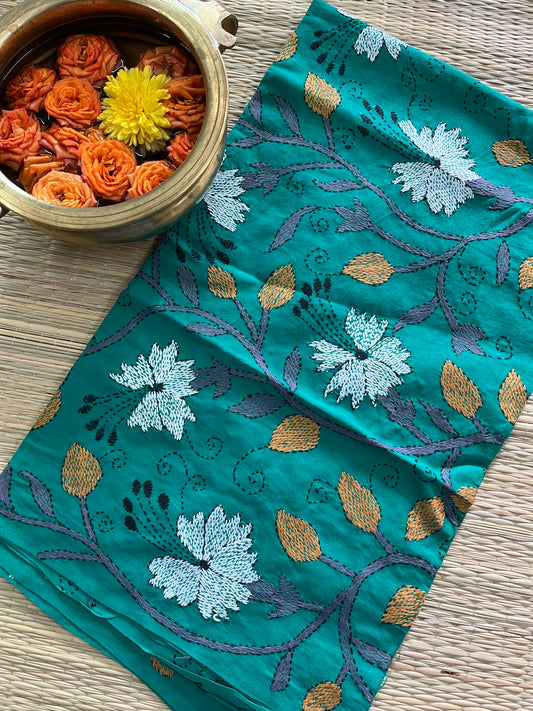 MKBP18 Floral Designer Kanthawork Blouse Piece