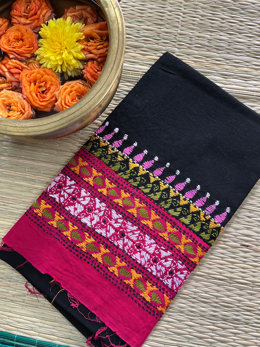 DKABP87 Dual Color Kanthawork Blouse Piece