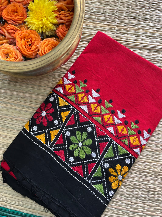 DKABP91 Dual Color Kanthawork Blouse Piece