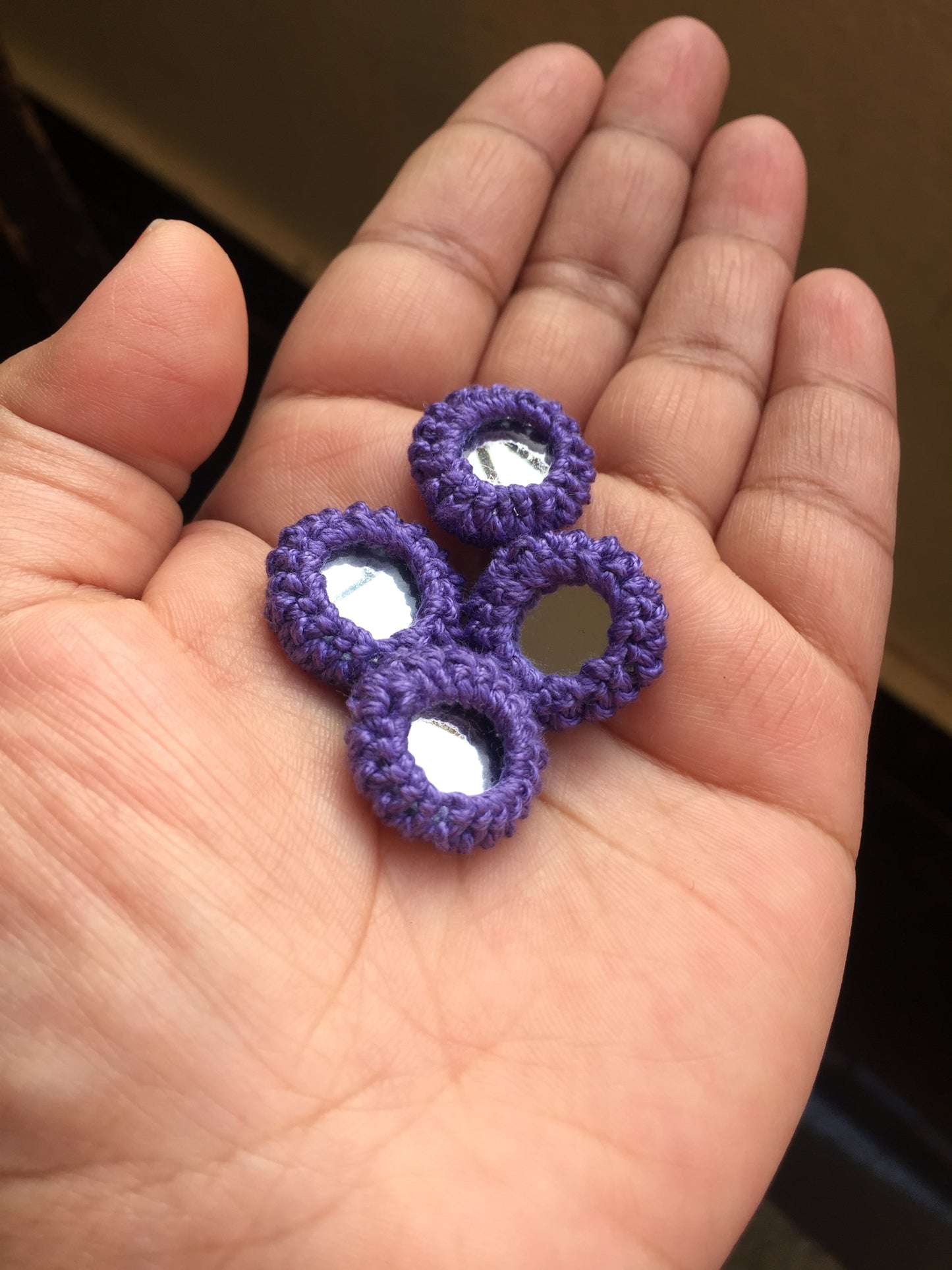 DARK LILAC Mini Mirror Buttons