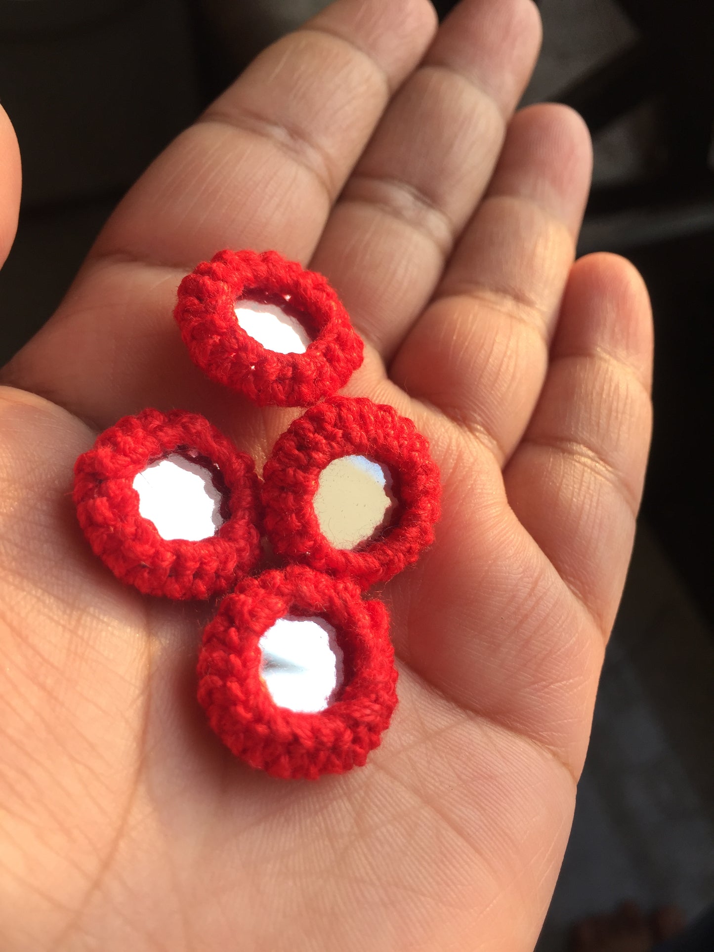 RED Mini Mirror Buttons