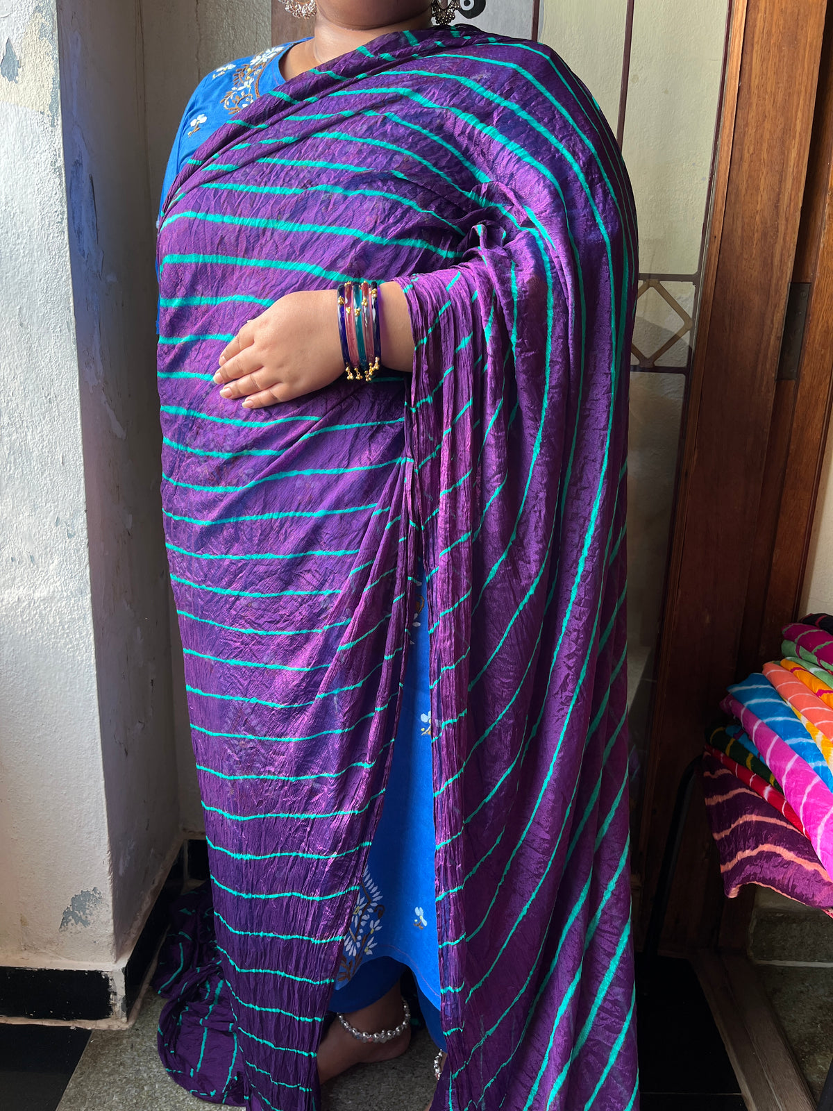 VIOLET Lehariya Saree