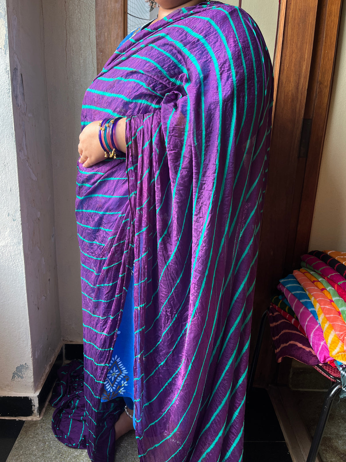 VIOLET Lehariya Saree