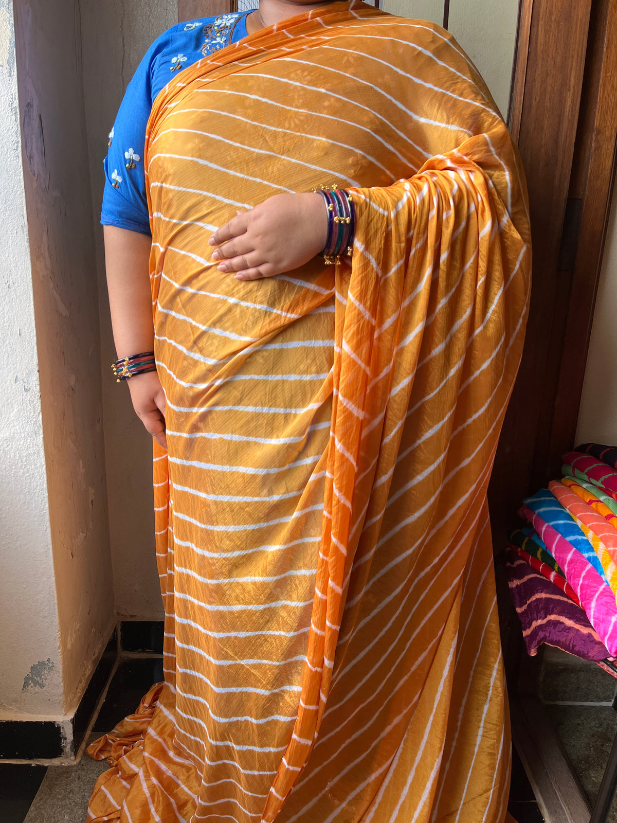 SANDAL Lehariya Saree