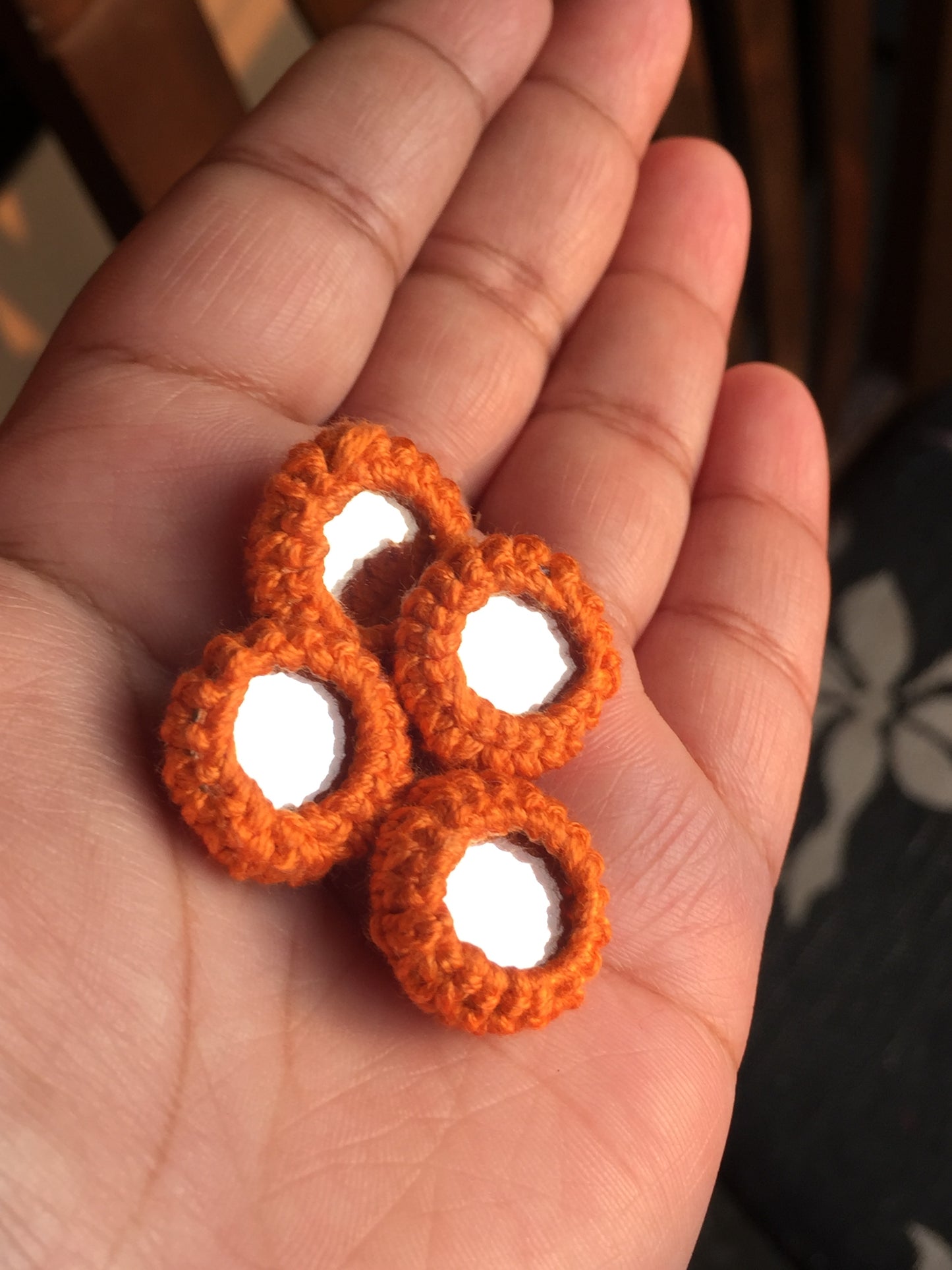 DARK ORANGE Mini Mirror Buttons