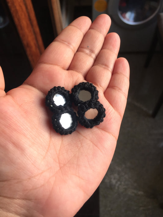 BLACK Mini Mirror Buttons