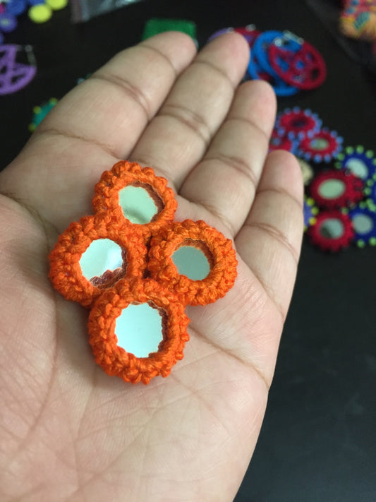 ORANGE Mini Mirror Buttons