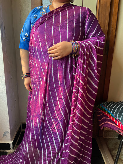 WINE Lehariya Saree