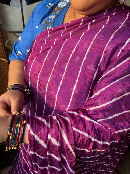 WINE Lehariya Saree