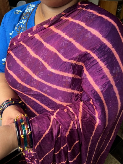 WINE Lehariya Saree