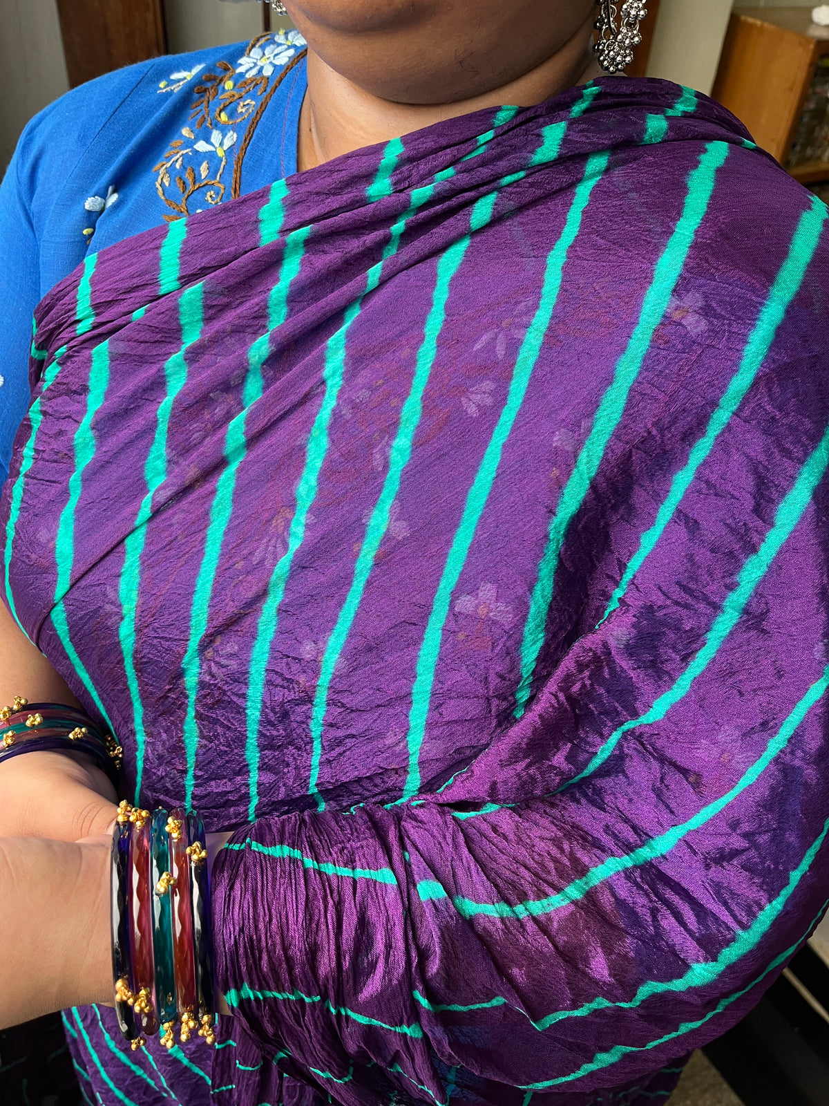 VIOLET Lehariya Saree