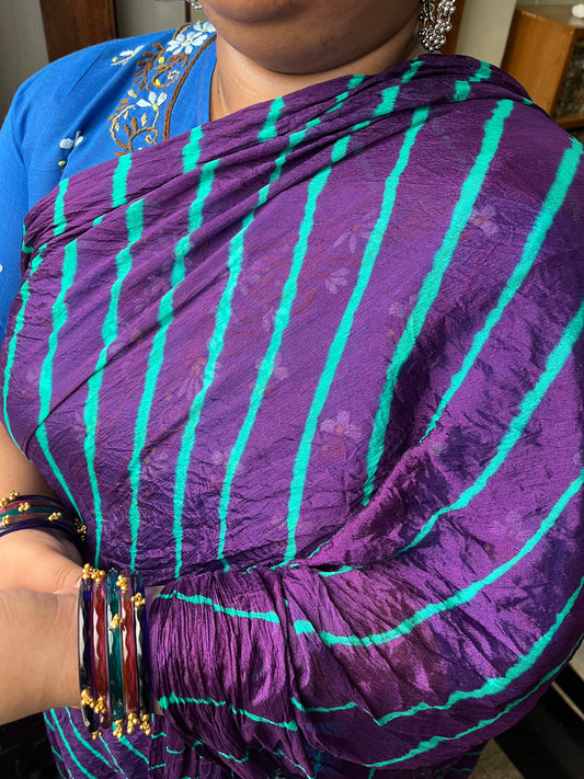 VIOLET Lehariya Saree